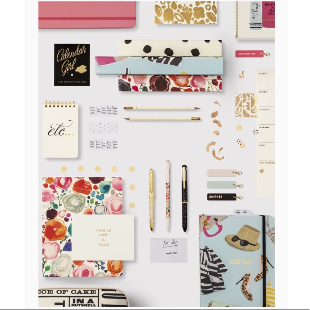 Kate Spade Planner Charm Set Fashionably Late - Picture 7 of 7